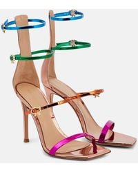 Gianvito Rossi - Ribbon 105 Leather Sandals - Lyst
