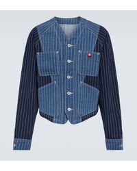 KENZO - Patchwork Striped Denim Jacket - Lyst