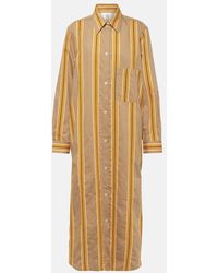 TOTEME - Jacquard Striped Cotton-Blend Shirt Dress - Lyst