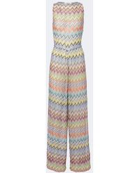 Missoni - Zigzag Open-Back Lame Jumpsuit - Lyst