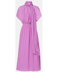 Max Mara - Pineta Silk Georgette Maxi Dress - Lyst