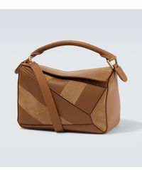 Loewe - Puzzle Small Leather And Suede Shoulder Bag - Lyst