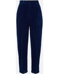 Polo Ralph Lauren - High-rise Cotton Straight Pants - Lyst