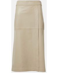 JOSEPH - Leather Midi Skirt - Lyst