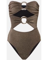Alexandra Miro - Anya Cutout Lame Swimsuit - Lyst