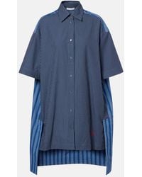 JW Anderson - Striped Cotton Poplin Shirt Dress - Lyst