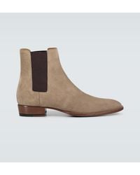 Saint Laurent - Suede Wyatt Chelsea Boots - Lyst