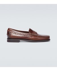 Alanui X Sebago Dan Leather Loafers - Brown