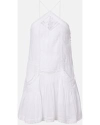 Isabel Marant - Geraldin Lace-Trimmed Cotton Minidress - Lyst