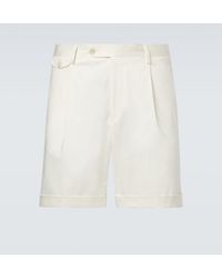 Lardini - Pleated Cotton-Blend Bermuda Shorts - Lyst