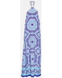Alexandra Miro - Asher Printed Halterneck Maxi Dress - Lyst