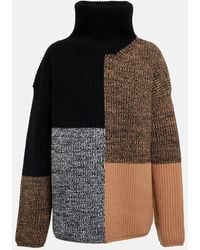 JOSEPH - Patchwork Wool Turtleneck Sweater - Lyst