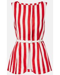 Posse - Chaleco Pamela De Lino A Rayas Con Cinturon - Lyst