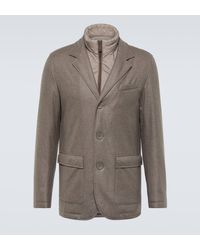 Herno - Convertible Wool And Cashmere Blazer - Lyst