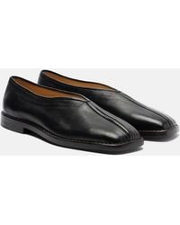 Lemaire - Piped Leather Slip-On Shoes - Lyst