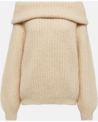 Loro Piana - Off-shoulder Ribbed-knit Cashmere Sweater - Lyst