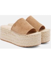 Gianvito Rossi - Suede Espadrille Sandals - Lyst