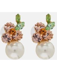 Jennifer Behr - Vivi Embellished Floral Earrings - Lyst