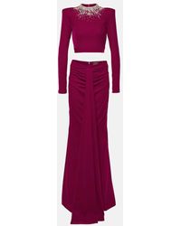 Miss Sohee - Gemma Embellished Crop Top And Maxi Skirt Set - Lyst