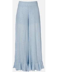 Zimmermann - Daylight Semi-Sheer Chiffon Wide-Leg Pants - Lyst