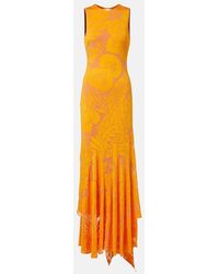 Etro - Vestido Lago Floral Con Espalda Abierta - Lyst