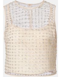 STAUD - Top Seraphina De Tul Con Lentejuelas - Lyst