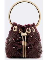 Jimmy Choo - Bon Bon Micro Sequined Bucket Bag - Lyst