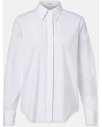 Brunello Cucinelli - Monili Cotton-Blend Poplin Shirt - Lyst