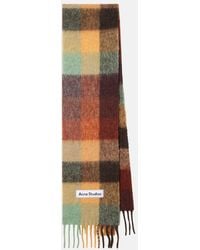 Acne Studios - Checked Mohair-Blend Scarf - Lyst