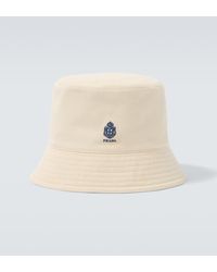 Prada - Cotton Gabardine Bucket Hat - Lyst