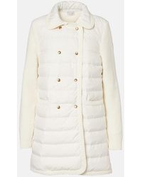 Moncler - Down-Paneled Wool And Cashmere Cardigan - Lyst