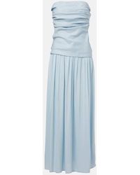 Faithfull the Brand - Hedy Strapless Linen Maxi Dress - Lyst