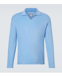 Fedeli - Peter Cotton Terry Polo Sweater - Lyst