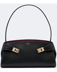 Ferragamo - Hug East-West Small Leather Shoulder Bag - Lyst