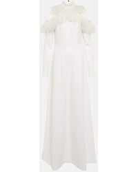 Christopher Kane - Bridal Feather-Trimmed Crepe Gown - Lyst