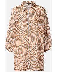 ViX - Moana Oversized Printed Cotton Shirt - Lyst