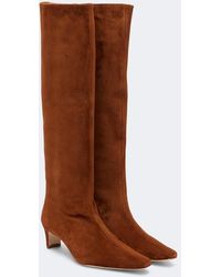 STAUD - Wally Suede Knee-High Boots - Lyst