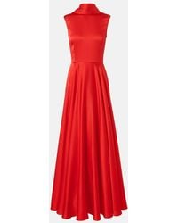 Solace London - Emelia Scarf-Detail Satin Gown - Lyst