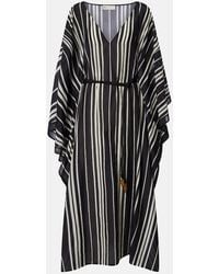 Tory Burch - Striped Cotton And Silk Kaftan - Lyst