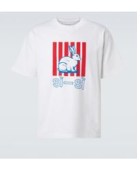 Bottega Veneta - Printed Cotton Jersey T-Shirt - Lyst