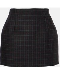 Wardrobe NYC - Checked Wool Miniskirt - Lyst