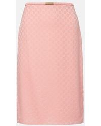 Gucci - Gg Midi Skirt - Lyst