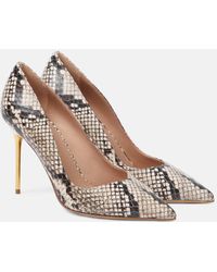 Balmain - Pumps Ruby in pelle con stampa pitone - Lyst