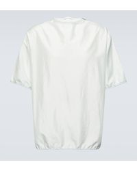 Jil Sander - Blouson Silk Blend T-shirt - Lyst