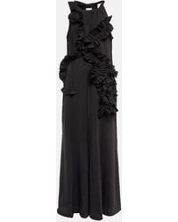 Dries Van Noten - Ruffle-Trimmed Cotton Jersey Maxi Dress - Lyst