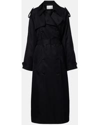 Frankie Shop - Veyron Double-Breasted Twill Trench Coat - Lyst