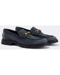 Gucci - Horsebit Suede Loafers - Lyst