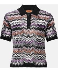 Missoni - Zigzag Knitted Polo Shirt - Lyst