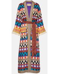 Valentino - Polka-Dot Silk Beach Cover-Up - Lyst