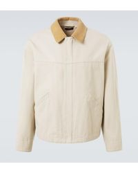 Tom Ford - Suede-Trimmed Cotton Canvas Jacket - Lyst